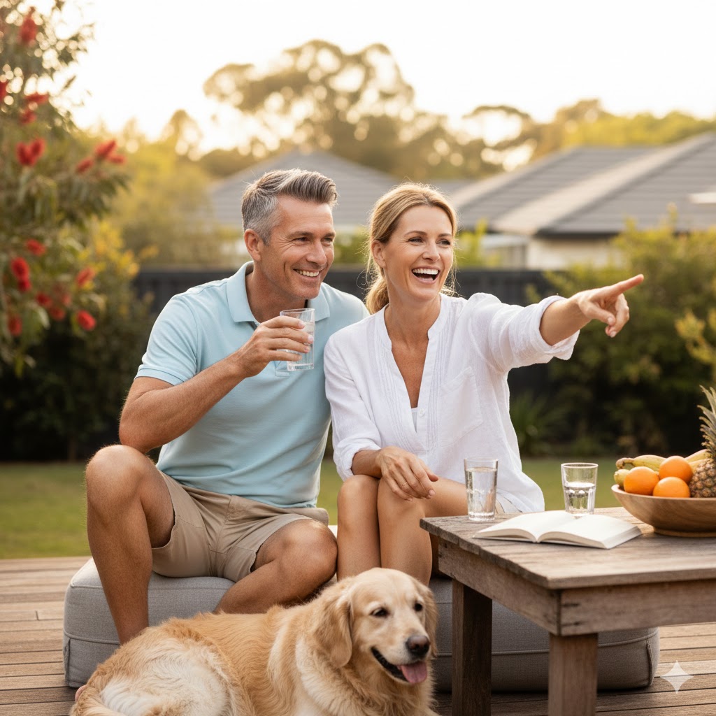 Man and woman outdoors