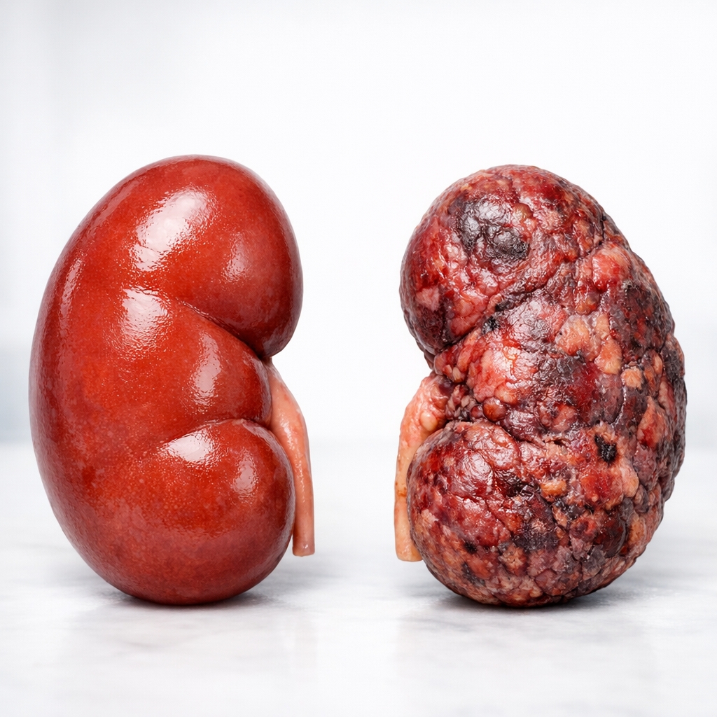 Good kidney and diseased kidney